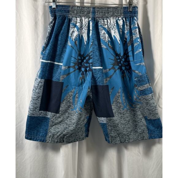 NBN Gear Men's Swim Shorts Trunks Surf Beach Resort Blue Gray White XL 87-39 - Picture 10 of 15